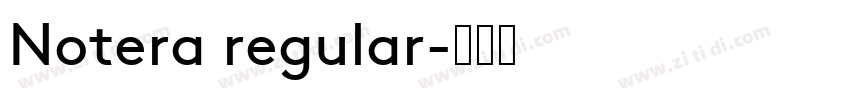 Notera regular字体转换